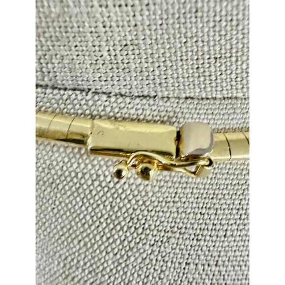 14k Gold Panther Slide Pendant on 18" Omega Flat Chain OTC 22.2g - Picture 10 of 12